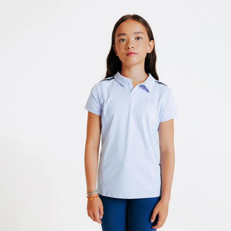 Camisa Polo Infantil de Hipismo Club Fouganza Lilás - 8 ANOS