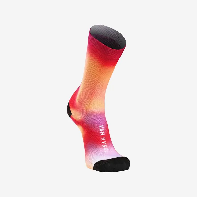 Meia Adulta de Ciclismo Estrada EDR Van Rysel Multicolorido 43/46
