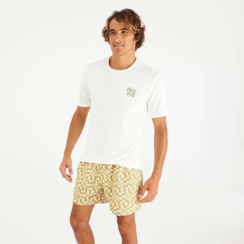 Camiseta Rashguard Masculina de Surf UV50+ Decathlon Branca - G