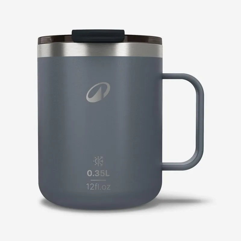 Caneca Térmica de Trilha 0,35L Aço Inox 900 Quechua Cinza - TAMANHO ÚNICO