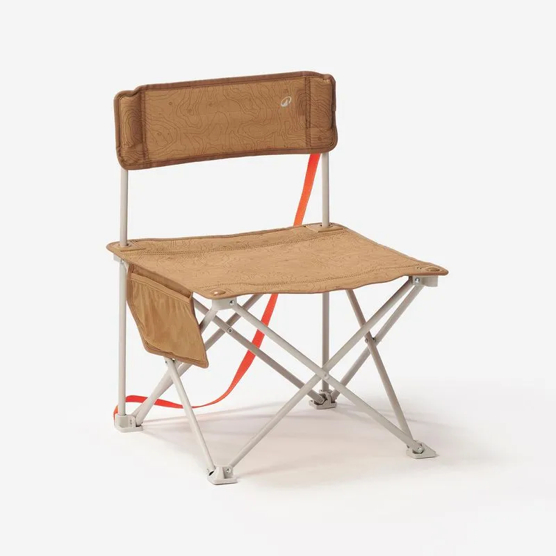 Cadeira Dobrável de Camping Compacta 100 Quechua Marrom - UNICO