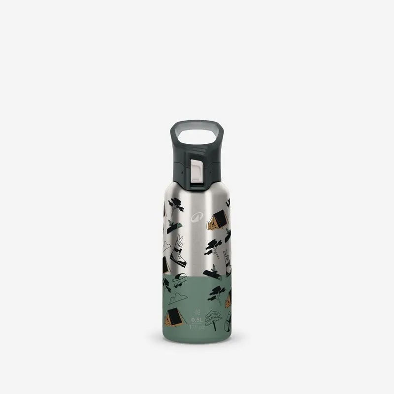 Garrafa Térmica de Trilha em Inox 500ml Quechua Verde - TAMANHO ÚNICO