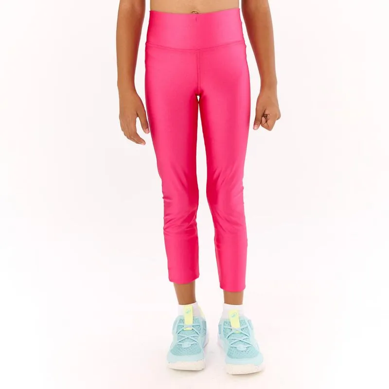 Legging de Ginástica Infantil com Efeito Metálico Domyos Rosa - 10-11 ANOS
