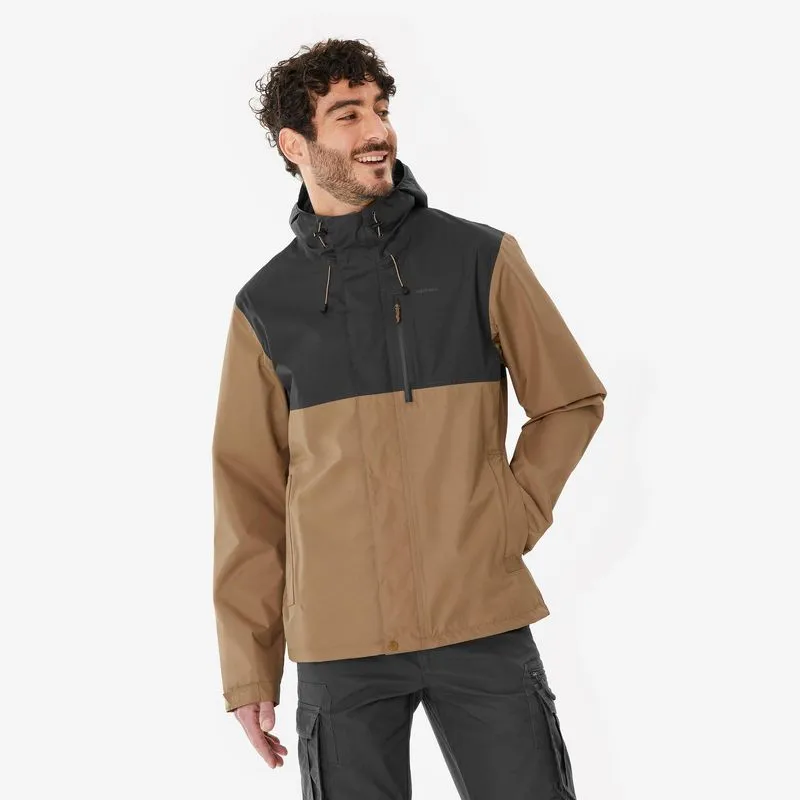 Jaqueta Masculina de Trilha Impermeável NH500 Quechua Marrom - M