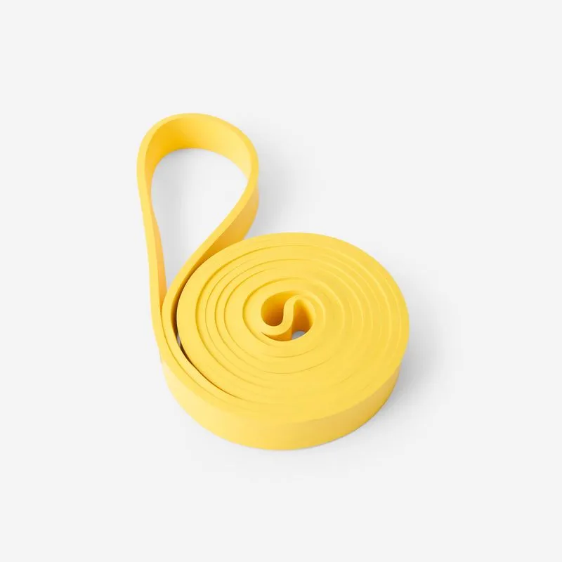 Faixa elástica de Treino resistência 20 kg Domyos Amarela Faixa de Musculação 20 Kg Domyos, ÚNICO