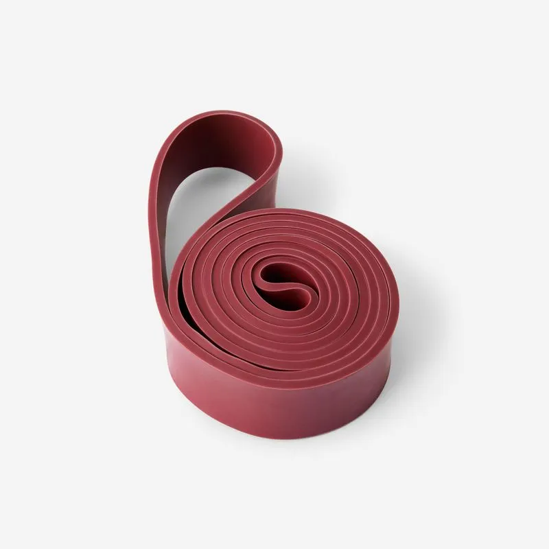 Faixa elástica de Treino resistência 40 kg Domyos Vermelha, TAMANHO ÚNICO