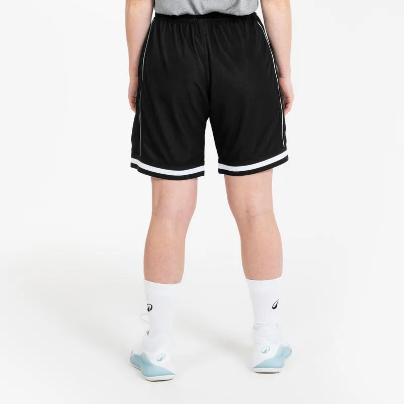 Bermuda Adulta de Basquete Reversivel 500 Kipsta Preta Shorts adulto reversivel de basquete 500 Kipsta, P