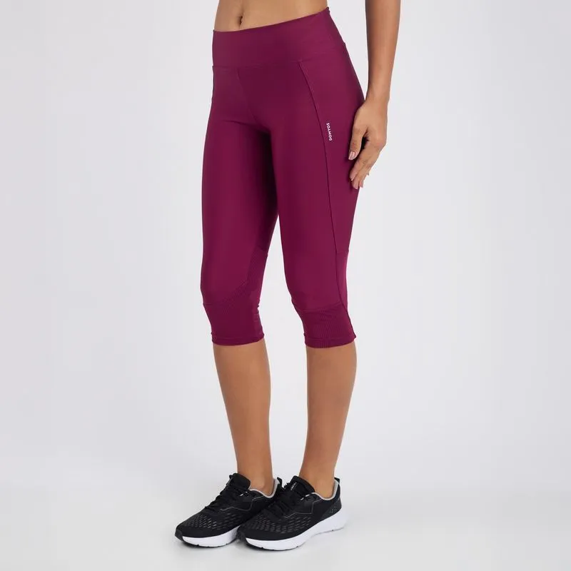 Calça Capri Feminina de Treino Domyos Vinho - PP