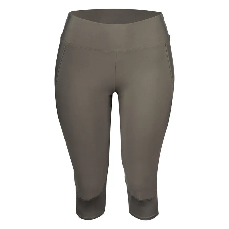 Calça Capri Feminina de Fitness Domyos Verde - P