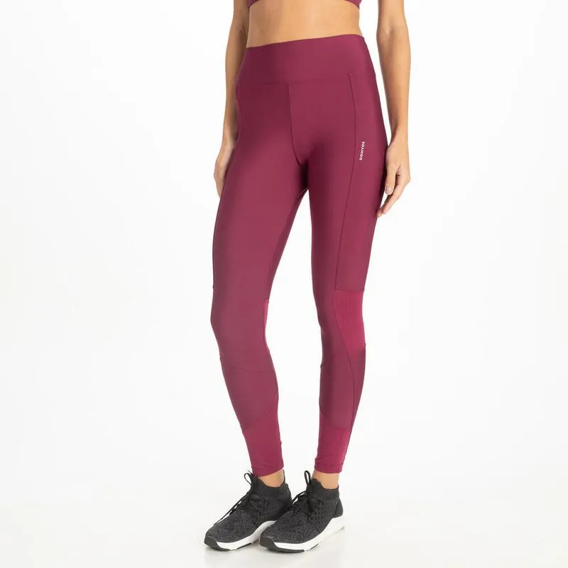 Legging Feminina de Treino Mesh 120 Domyos Bordô, PP