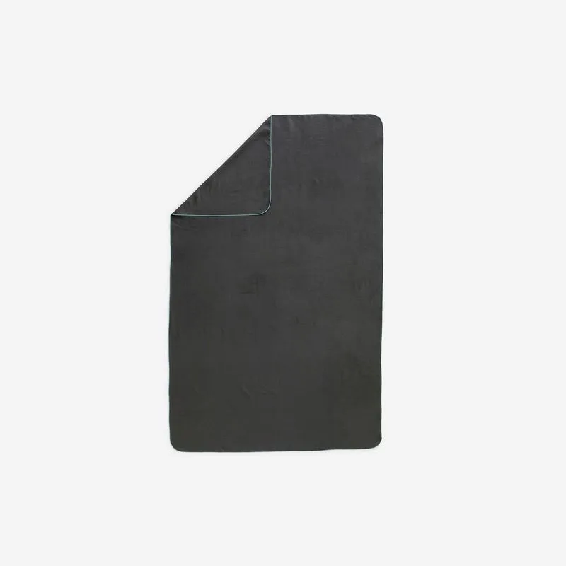 Toalha de Natação em Microfibra Nabaiji Preta Toalha de natação em microfibra muito compacta Tamanho XL 110 x 175 cm preto, Tamanho único
