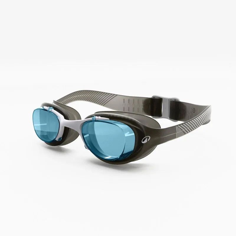 Óculos Adulto de Natação Xbase Ajustável Preto Nabaiji Óculos de Natação Tamanho L - Xbase preto branco, lentes coloridas azul, Tamanho único
