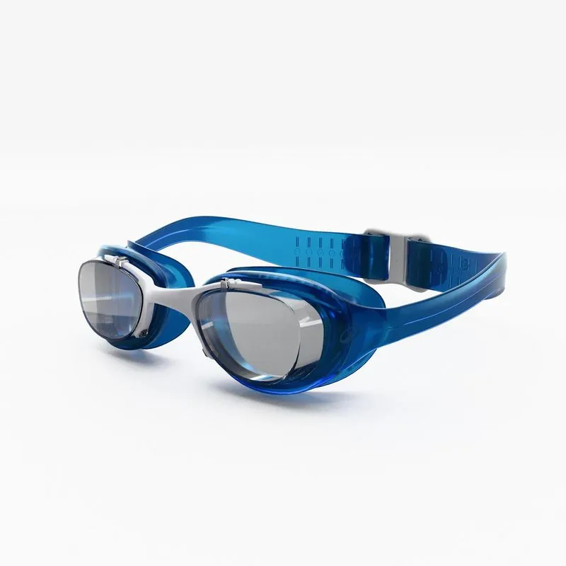Óculos Infantil de Natação X-Base Ajustável Azul Nabaiji Óculos de Natação XBase - Lentes Claras - Tamanho Júnior - Azul Branco, Tamanho único
