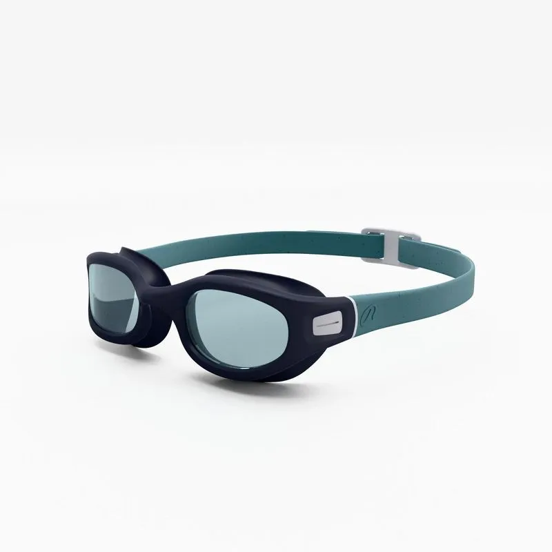 Óculos Adulto de Natação Soft 100 Ajustável Azul Nabaiji Óculos de natação Tamanho L - Soft Verde lentes coloridas turquesa, G