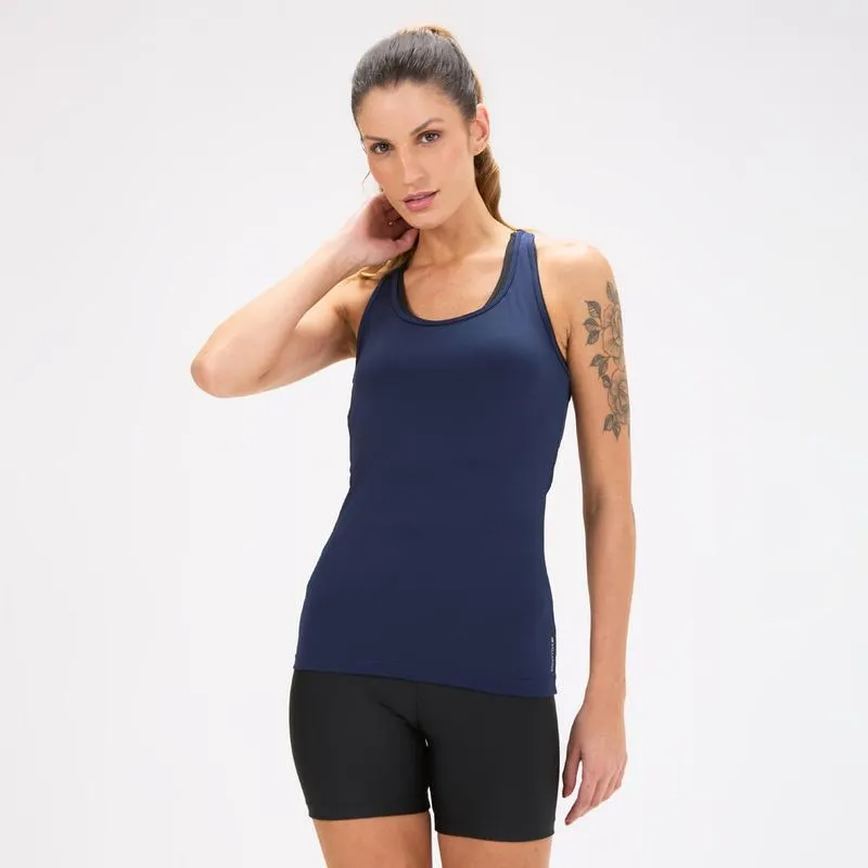 Regata Feminina de Treino My New Top Domyos Azul Marinho - 3G