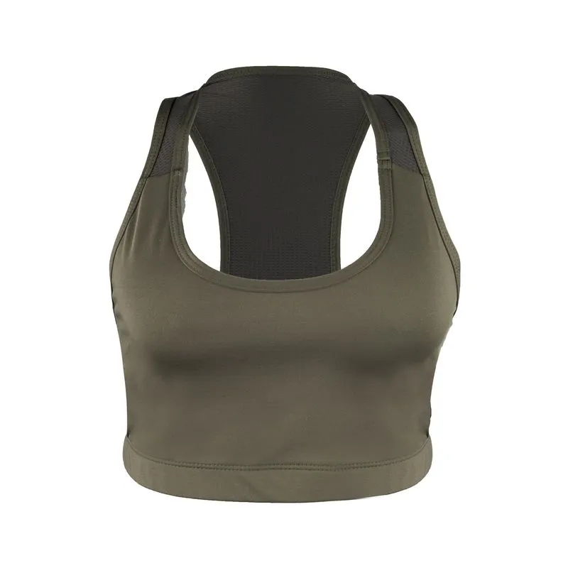 Top Feminino de Treino New 100 Domyos Verde , PP
