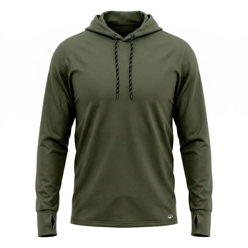 Blusa Masculina de Treino Manga Longa com Capuz Domyos Verde - P