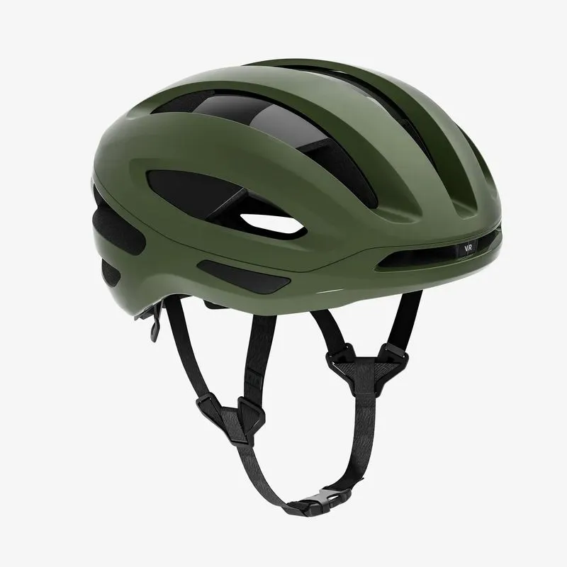 Capacete Adulto de Ciclismo Estrada EDR MIPS Van Rysel Verde Capacete de Ciclismo Estrada EDR MIPS Van Rysel Verde, M
