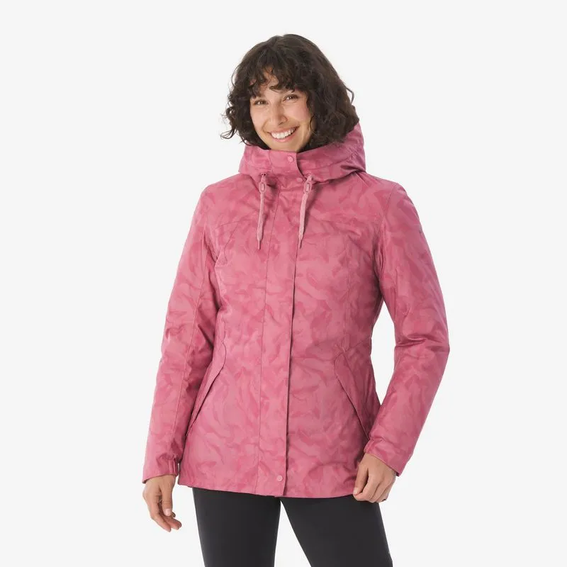 Jaqueta Feminina impermeável de Trilha NH500 Rosa, PP