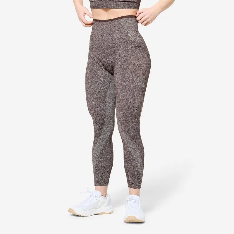 Legging Feminina de Treino sem Costura Domyos Marrom, marrom, GG