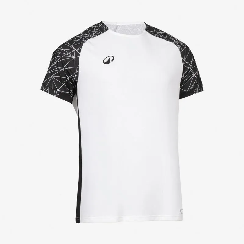 Camisa Adulta de Futebol Viralto Classic Kipsta Branca e Preta - P