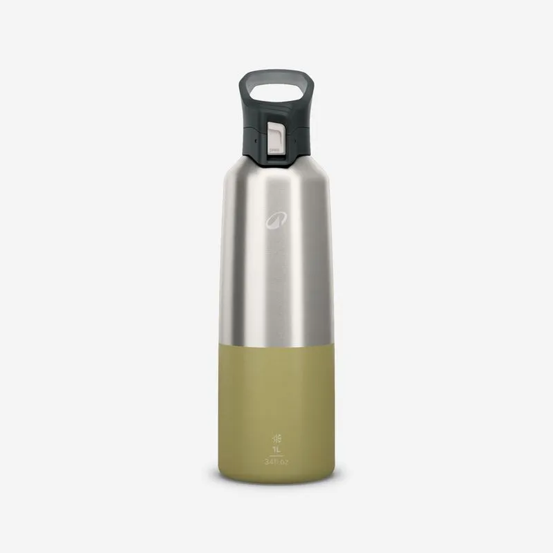 Garrafa Térmica de Trilha 900 em Inox 1L Quechua Verde - TAMANHO ÚNICO