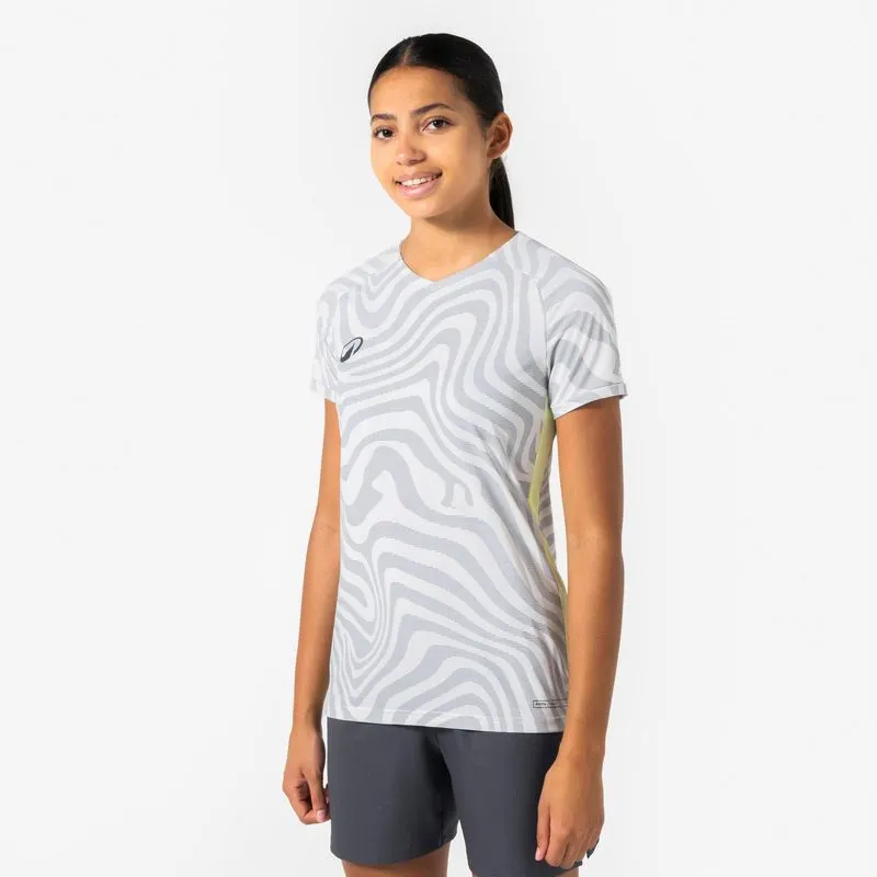 Camisa Feminina de Futebol Manga Curta Viralto Kipsta Cinza - G