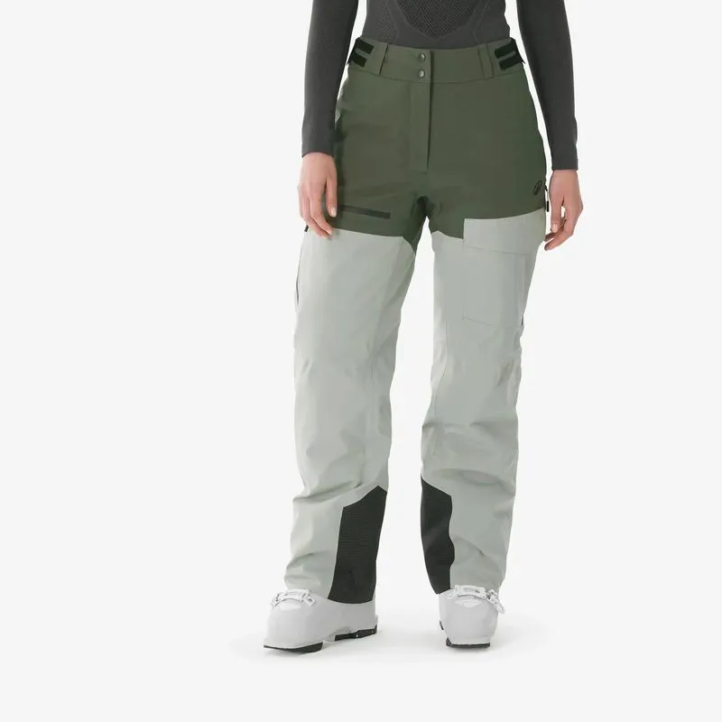 Calça Feminina de Esqui Impermeável 500 AM Wedze Verde, 40 BR