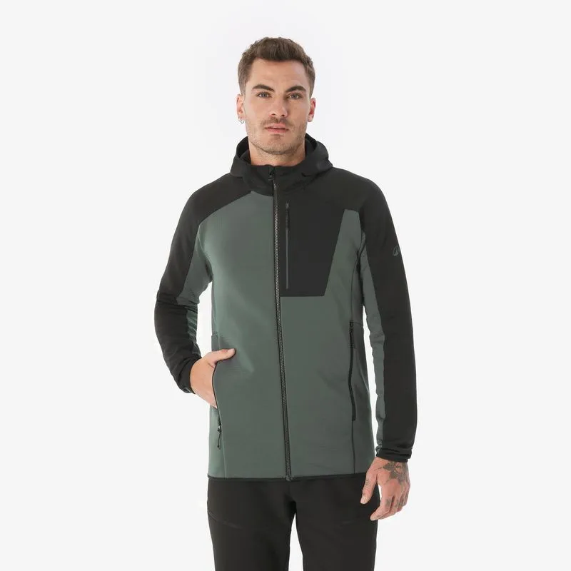 Jaqueta Masculina de Trilha MH500 Fleece Quechua Verde Musgo - M