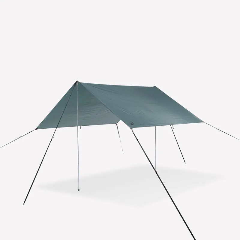 Tarp de Camping Multifuncional 2,88 x 2,55m Quechua Verde Toldo para Camping Multifuncional 2,88 x 2,55m Quechua Verde, verde, ÚNICO