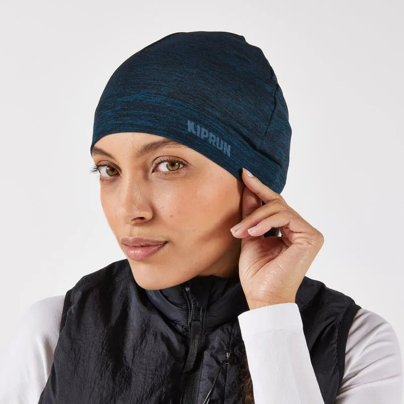 Gorro de Corrida Adulto sem Costura Kiprun Azul, ÚNICO