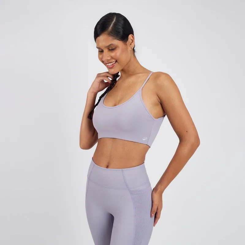 Top Feminino de Treino Slim Domyos Lilás, PP