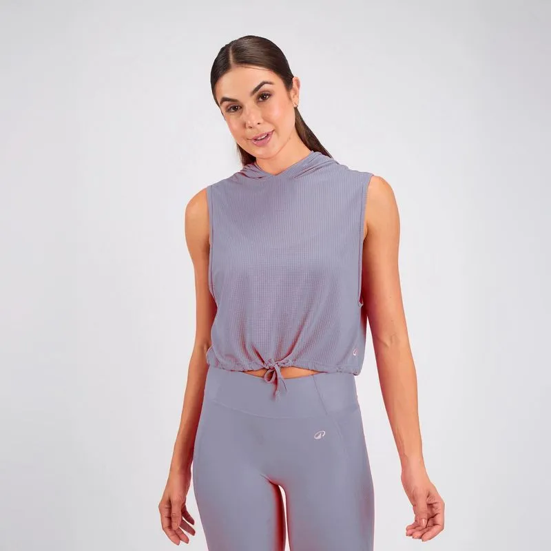 Colete Feminino de Treino com Capuz Domyos Lilas, G