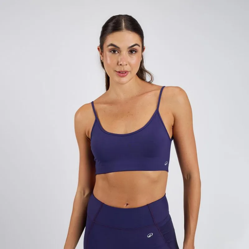 Top Feminino de Treino Slim Domyos Roxo, GG