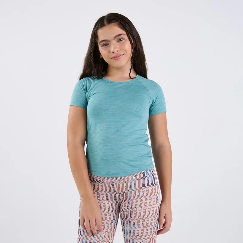 Camiseta de Ginástica Infantil Domyos Azul - 5-6 ANOS