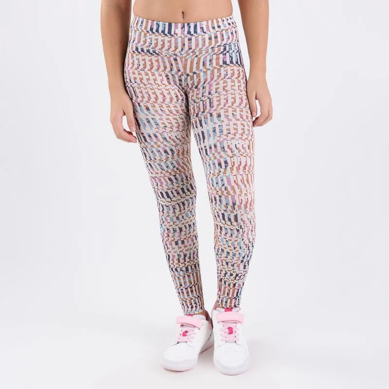Legging Infantil de Ginástica S500 com Elastano Domyos Bege - 8-9 ANOS