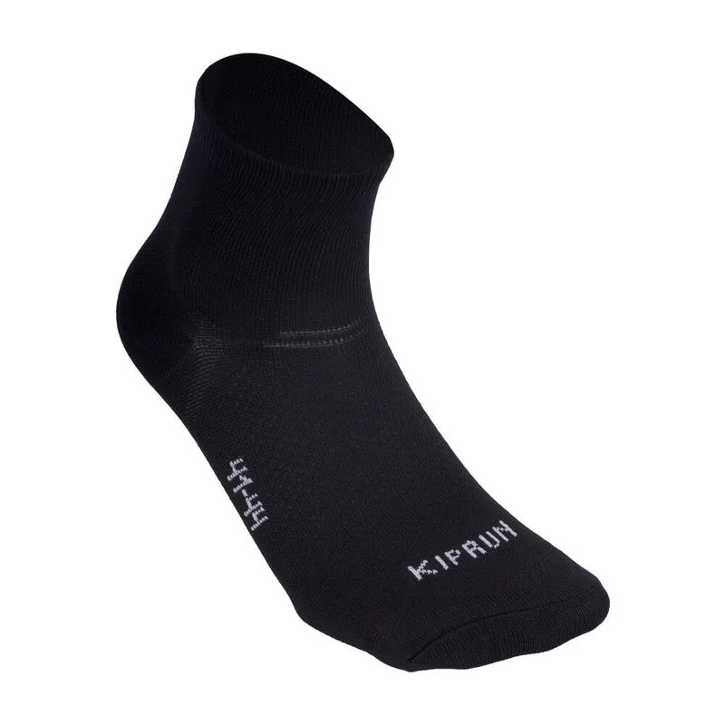 Kit Adultos 2 Pares de Meias de Corrida Run 500 Kiprun Pretas - 33/36 BR