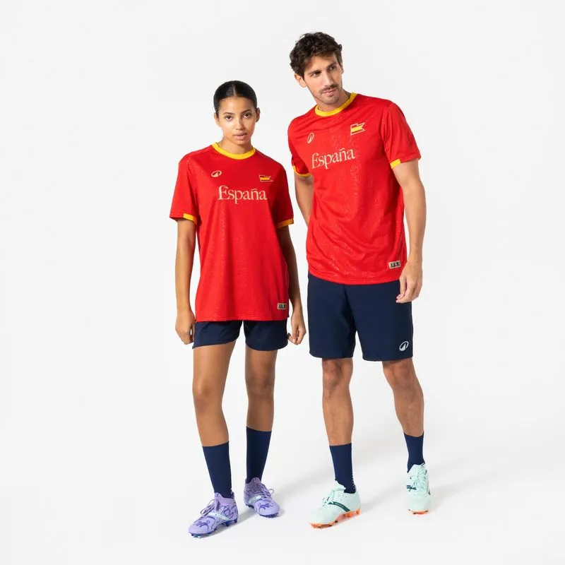 Camisa Adulta de Futebol Espanha Torcedor Kipsta Vermelha, 3G
