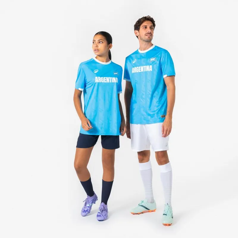 Camisa Adulta de Futebol Torcedor Argentina Kipsta Azul, 3G