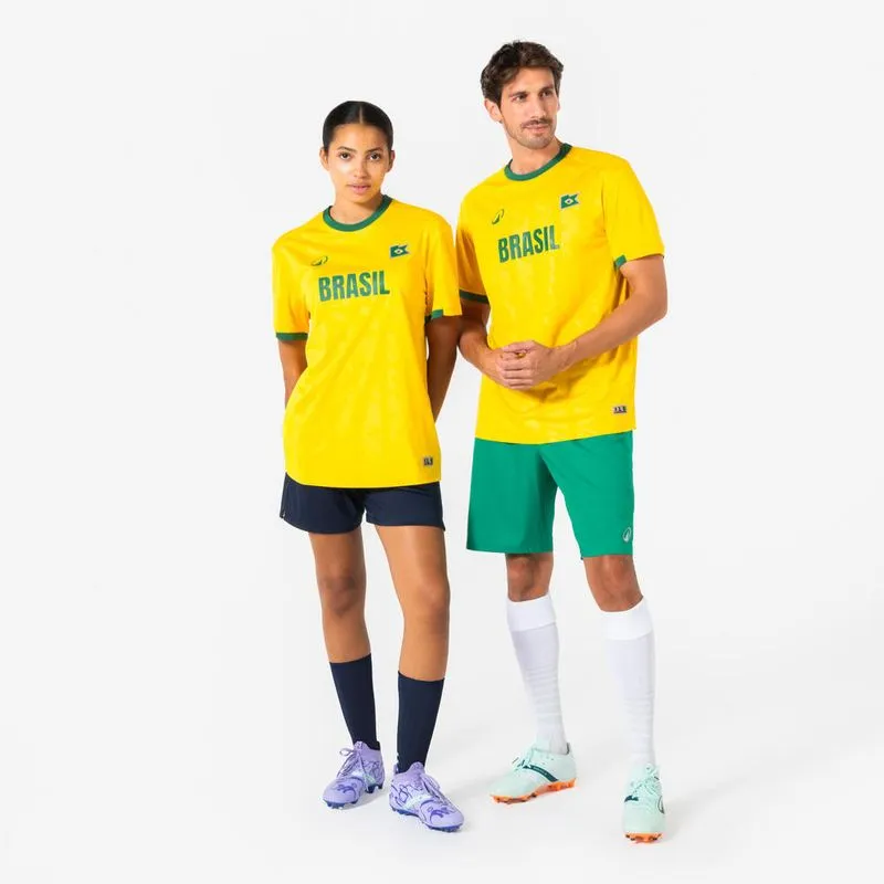 Camisa Adulta de Futebol Torcedor Brasil Kipsta Amarela, GG