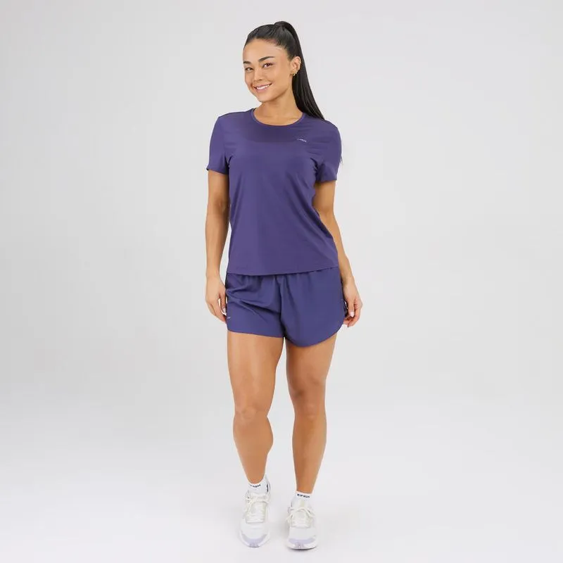Camiseta Feminina de Corrida Run Dry+ Kalenji Roxo - PP