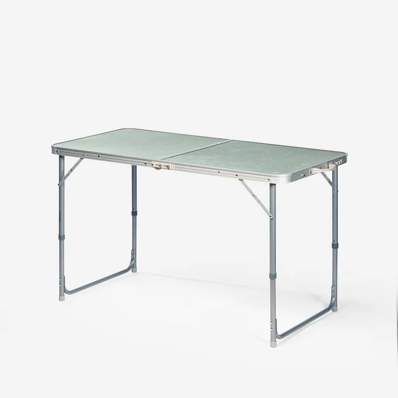 Mesa Dobrável de Camping para 6 Pessoas Quechua Verde Mesa de Acampamento Dobrável de 4 a 6 Pessoas Quechua Verde, ÚNICO