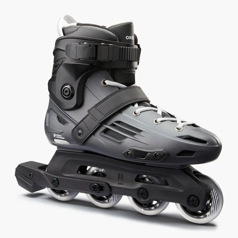 Patins Inline MF140 Oxelo Cinza Carbono, 35/36 BR