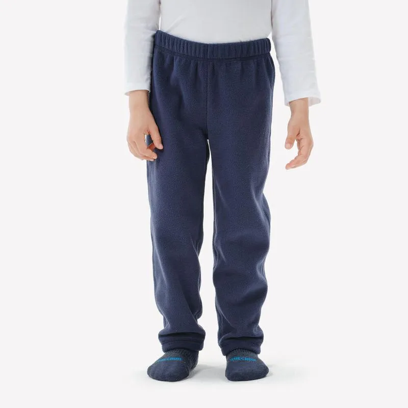 Calça Fleece Infantil de Trilha MH100 Quechua Azul Marinho - 4 ANOS