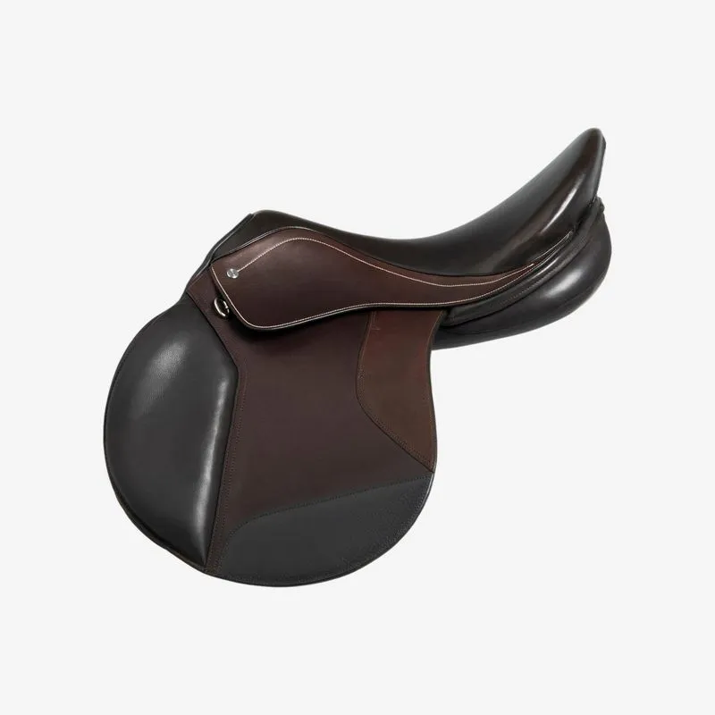 Sela de Equitação em Couro 17,5" Cavalo 500 Castanho, 17,5"