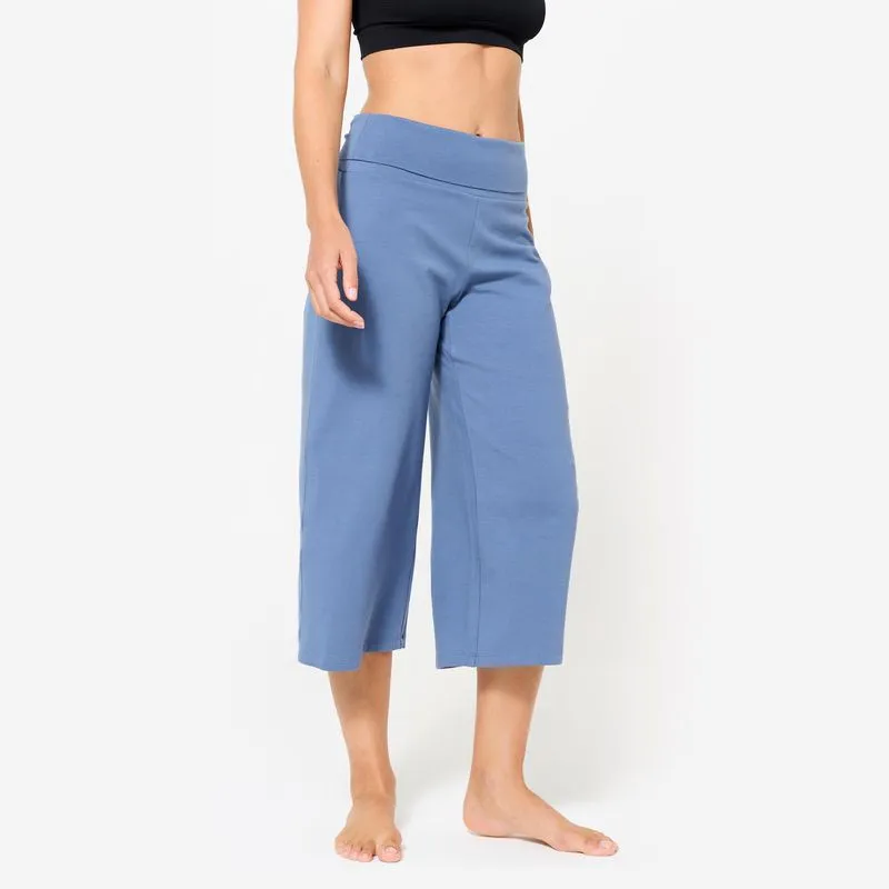 Calça Feminina 7/8 com Cintura Alta de Yoga 500 Kimjaly, G