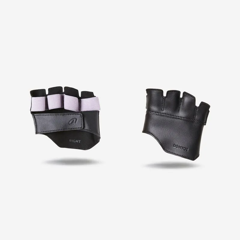 Luva Adulta de Treino e Musculação Domyos Violeta e Preta, G-GG