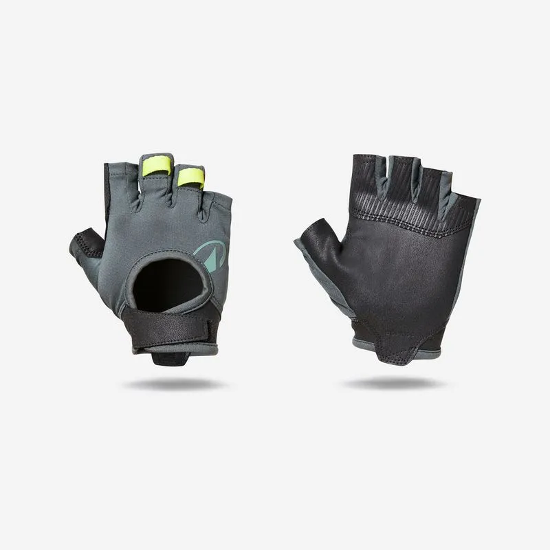 Luva Adulta de Musculação Glove Respirável Corength Cinza Luvas Fitness Air Domyos Verde-escuro e Preto, S