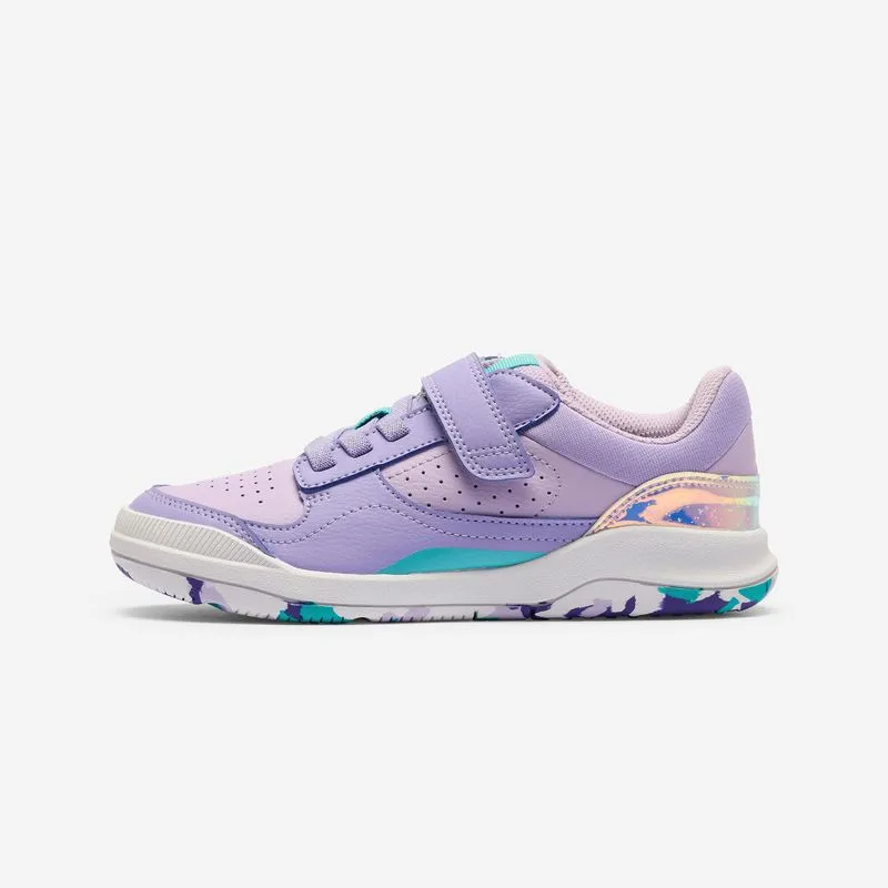 Tênis Infantil Esportivo Playventure Yard com Velcro Decathlon Roxo Calçado Resistente de Educação Física Criança Playventure Yard Violeta/Verde, 34 BR