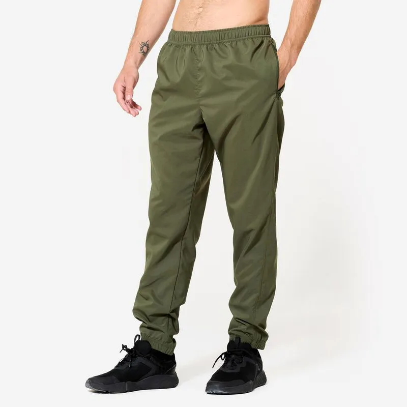 Calça Masculina de treino Respirável Corte Regular 120 Domyos Verde Caqui, GG